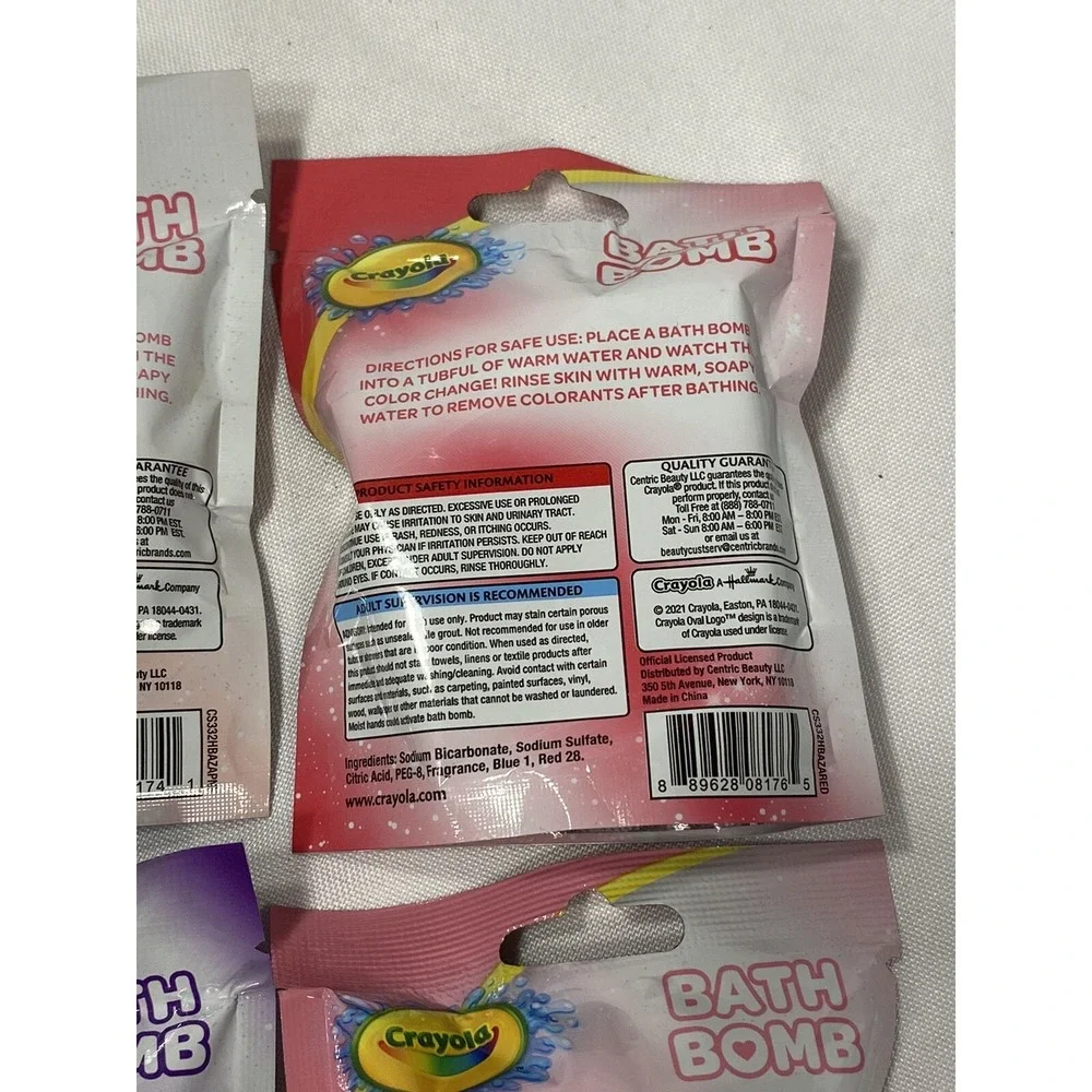 lot of 4 crayola heart shaped bath bombs strawberry cherry‎ grape cotton candy